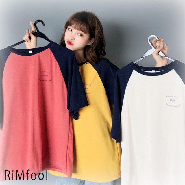 Tシャツ 半袖tシャツ レディース 大きいサイズ ロングtシャツ Tシャツワンピース 丸首 春夏 ゆったり おしゃれ オシャレ 3色 Rimfool