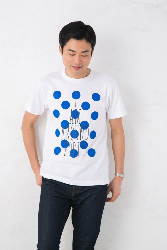 アラフォー 水玉 プリント Tシャツ メンズ レディース お揃い ペアルック 半袖 Tシャツ通販のgracious Ground