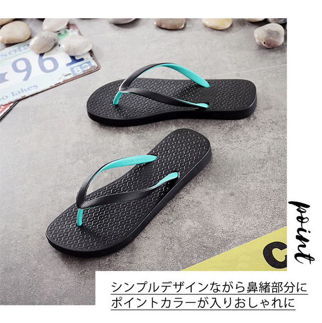サンダル ビーチサンダル メンズ メンズビーチサンダル メンズサンダル 夏 海 プール シンプル ブラック デイリー ポイントカラー バイカラー 歩きやすい レッド ブルー ブラック 合わせやすい おしゃれ かっこいい 男性 さんさんふらわー