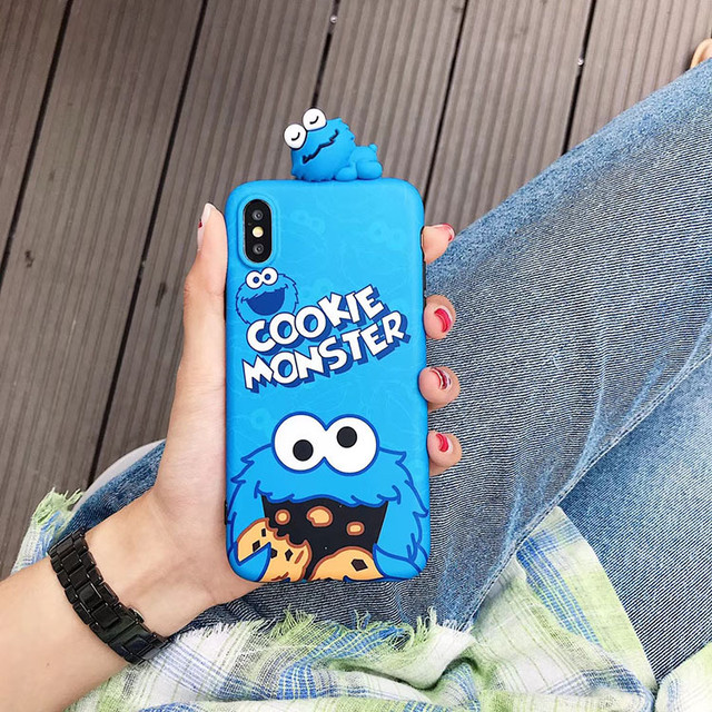 Iphoneケース クッキーモンスター マスコット付 Tpu Corazon コラソン