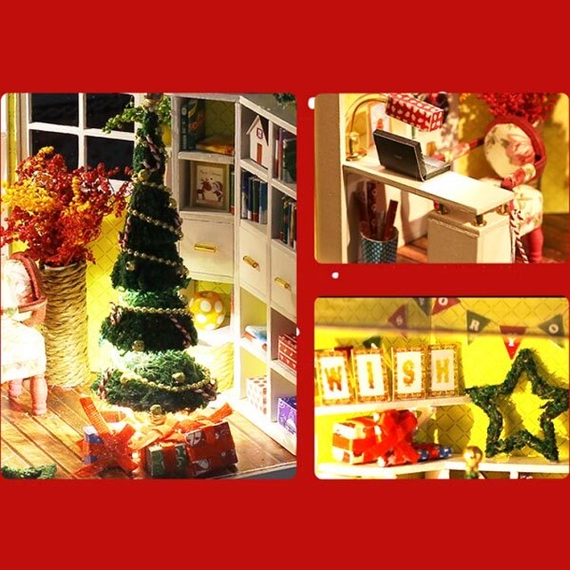 ドールハウス クリスマス ツリー Diy キット 手芸 ミニチュア 手作り 部屋 モミの木 ジオラマ 樅 Xmas 送料無料 Hummingf