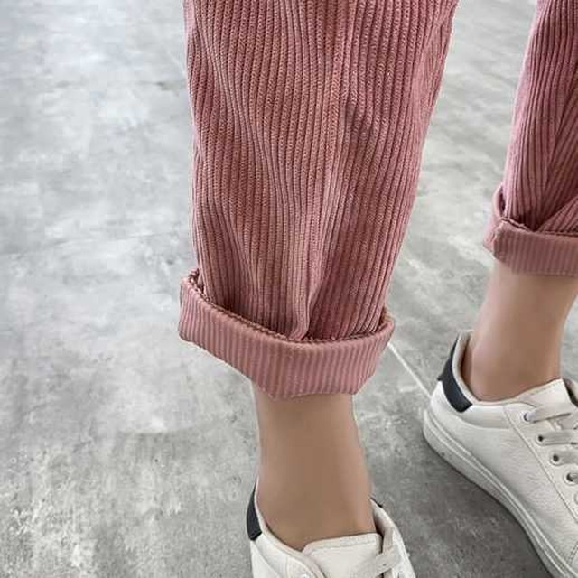 コーデュロイ パンツスーツ セットアップ ツーピース 全4色 秋 冬 かっこいい スタイリッシュ ストレート ハイウエスト カラージャケット ボーダー 通勤 レディース セットアップやパンツドレスなど二次会ドレスに合う海外ファッションサイト Urubei