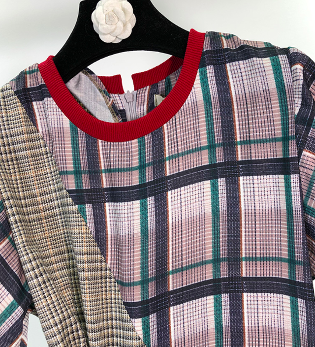 英国風ワンピース 英国風ワンピース 秋 レトロ ワンピース ヴィンテージ ワンピース ワンピース 秋 秋冬 ワンピース レトロガール 大人可愛い ワンピース 50代 半袖 格子柄 Nkk 0030 ふくふくの木