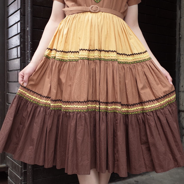 50 S Mexican Tiered Dress 50 S メキシカン ティアードワンピース Small Change ヴィンテージ 古着 Smallchange スモールチェンジ