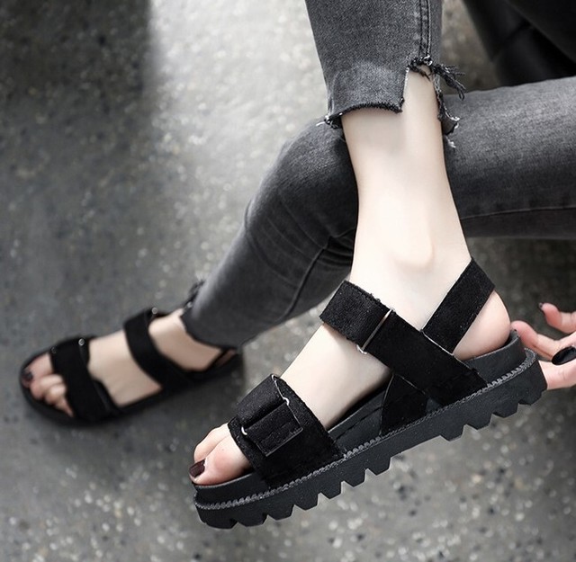 夏の定番 スポーツサンダル 厚底サンダル スポサン レディース メンズライク スポーティー 海 ビーチサンダル マジックテープ デート アウトドア Ptnym3060 Shop Suba