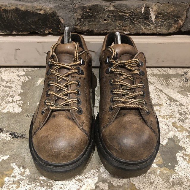 イングランド製 英国製 Dr Martens ドクターマーチン ショートブーツ 茶 高円寺古着 Slut Albatross Vintage