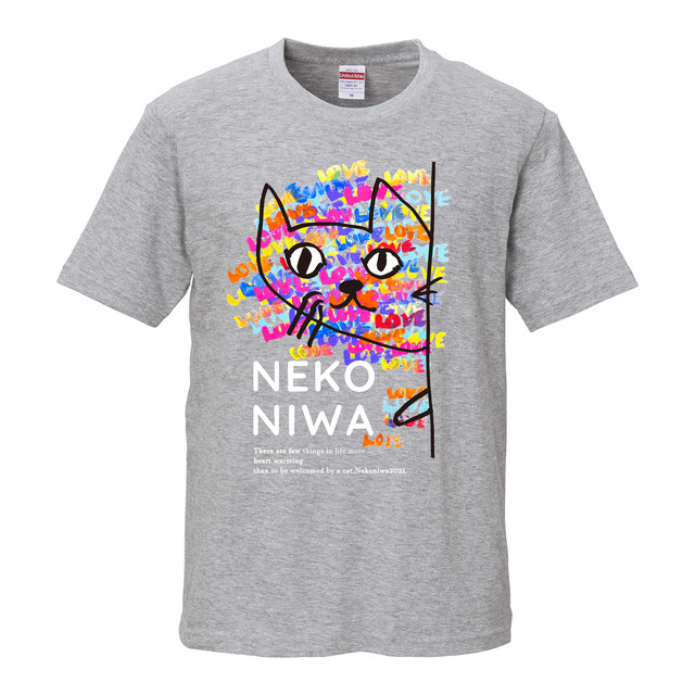 【NEW】2021.love&energy 猫庭 Tシャツ【グレー】 ★全国送料無料★