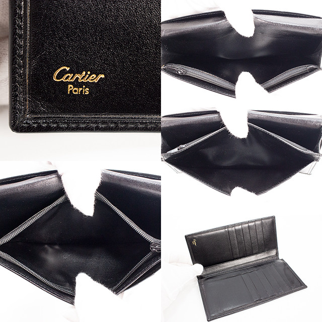 限界価格 送料無料 良品 Cartier カルティエ 長財布 二つ折り財布 人気 スマート 女性 メンズ 男性 黒 ブラック C081 Lexead レクシード