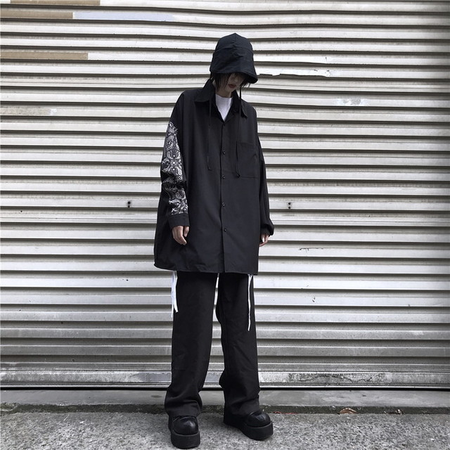 ゴスロリ 秋冬 シャツ エスニック柄 ユニセックス ストリート系 原宿系 病みかわいい 送料無料 Dressyなファッション モード ゴスロリのお店 Ladies Fashion Seasonz