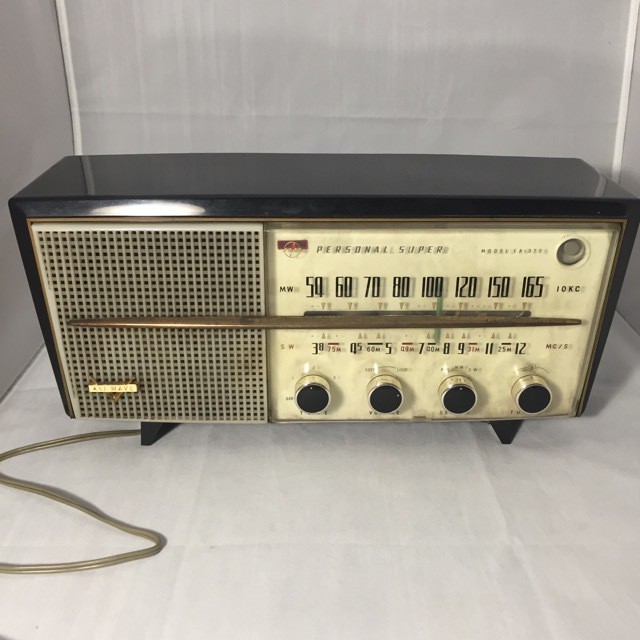 昭和34年製 ナショナル 真空管ラジオ Ea 370 昭和レトロ 現状稼働品 路地裏の骨董カフェshop