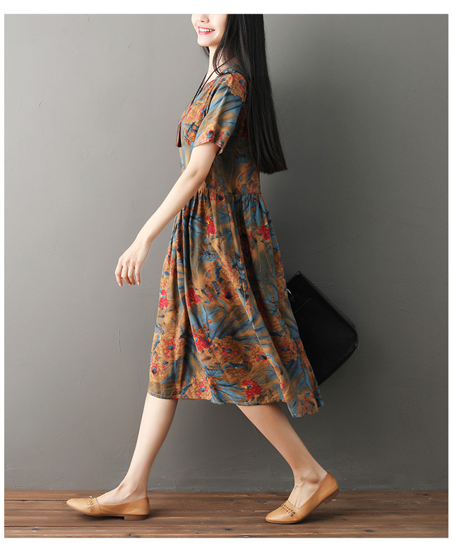 Z5809 ワンピース 柄物 Kimkim