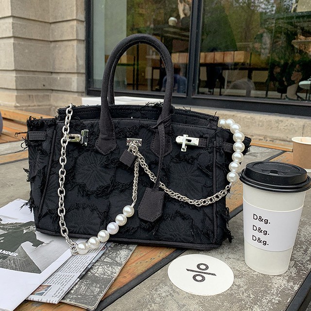 pearl chain design bag
