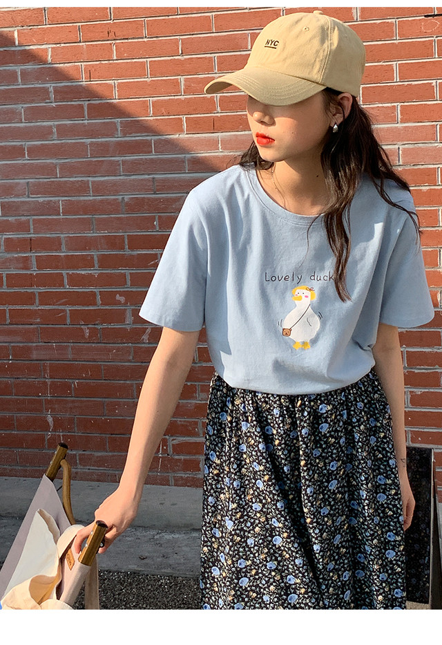 ダックプリントTシャツ