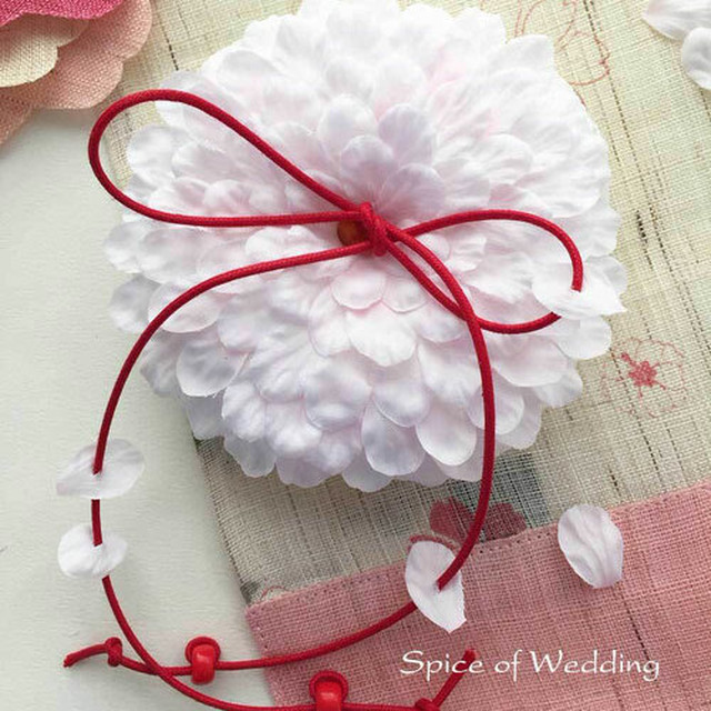桜の花びらリングピロー手作りキット イタリア製サテン スパイスオブウエディング
