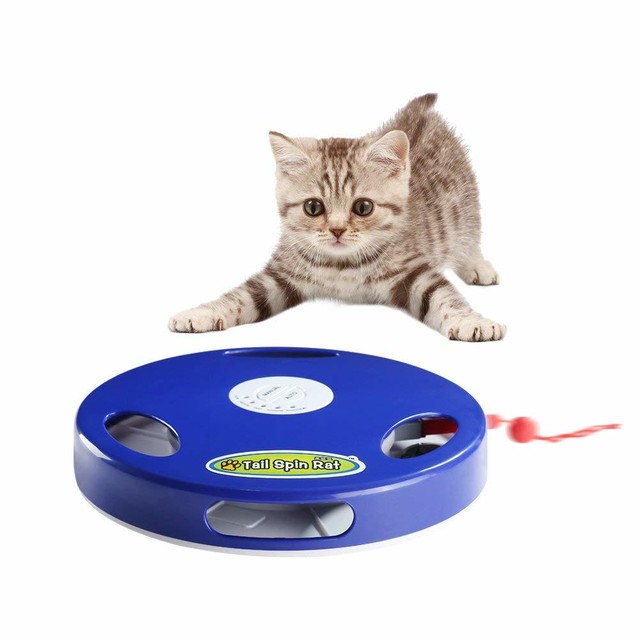 猫 おもちゃ 電動猫じゃらし 電動ぐるぐる 猫用品 キャットトイ ５つモード Mesare1