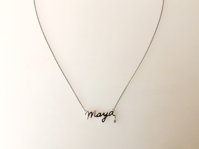 ネームネックレス 手書き文字のネックレス Dearest