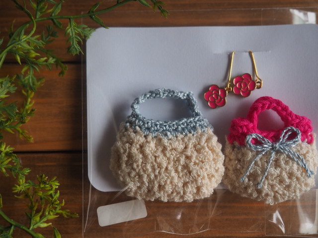 Hananoのドール用小物セット 鞄2個 ピアス Otthon