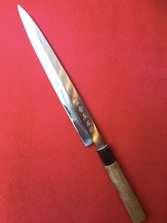 柳刃包丁 左利き用 ９寸 安来青紙 片刃 龍河洞の土佐打刃物 土佐壺屋 オンラインショップ