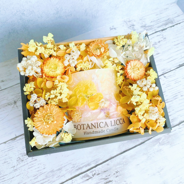 ギフトラッピング付き ボタニカル ソイキャンドル イランイランの香り White Floral 3dボタニカルキャンドル専門店 Botanica Licca Luxury Candles