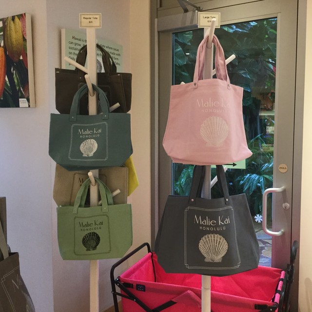 トートバッグ ラージサイズ マリエカイcolor ブルーグレー Malie Kai Tote Bag Big Mahalo Honolulu