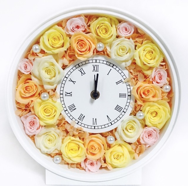 花時計 プリザーブドフラワー ウェディング 記念日 ギフト プリザーブドフラワーギフト Rin Cherie