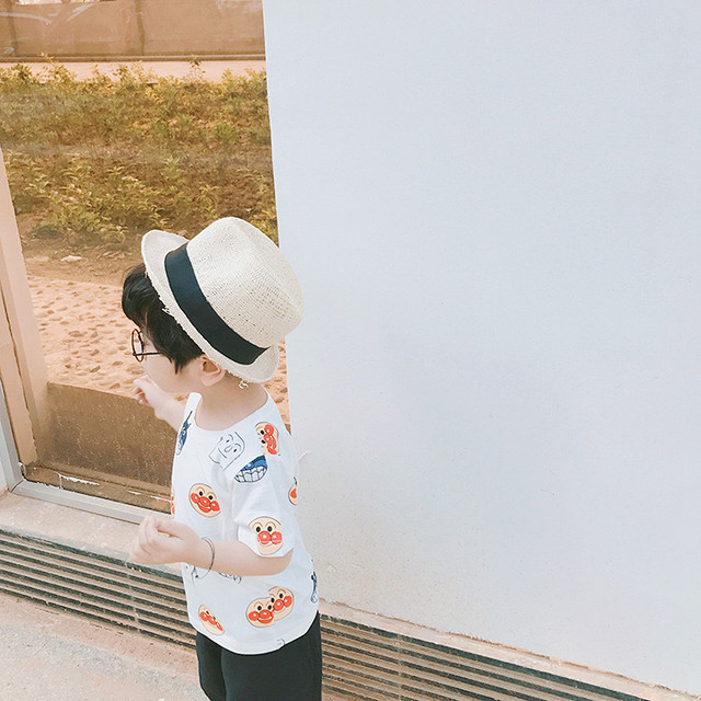 Kst6 Kids Baby 送料無料 アンパンマン 総柄 Tシャツ 子供服 韓国子供服 キッズ服 ベビー服 春服 夏服 半袖 カットソー Maile