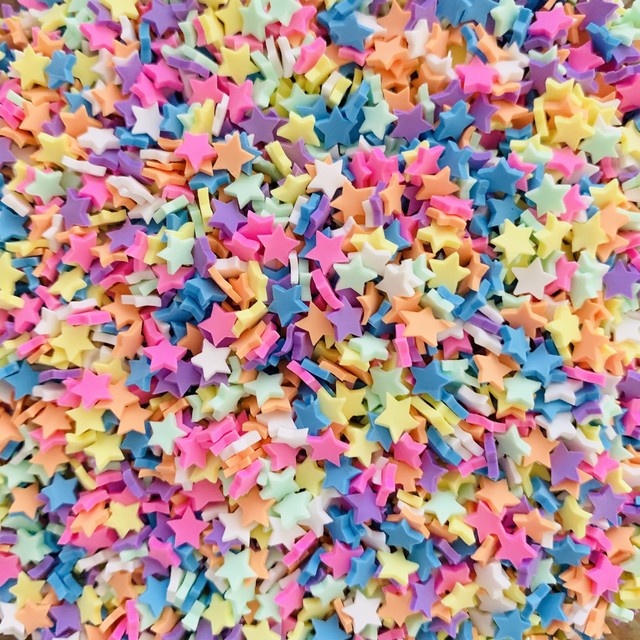 094 カラフル星フレーク10ｇ デコパーツ プラパーツ レジン材料 ホロラメ ハンドメイド材料 キャンディーバック デコパフェ Decoparfait ハンドメイド材料