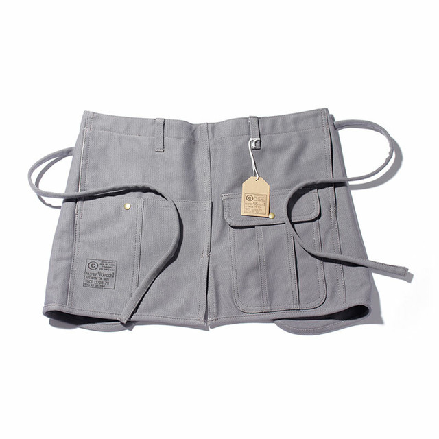 Efim エフィム ウエストエプロン gy アウトドア キャンプ クッキング シンプル カフェ おしゃれ ポケット カフェ ショート Greenfield Od グリーンフィールド アウトドア