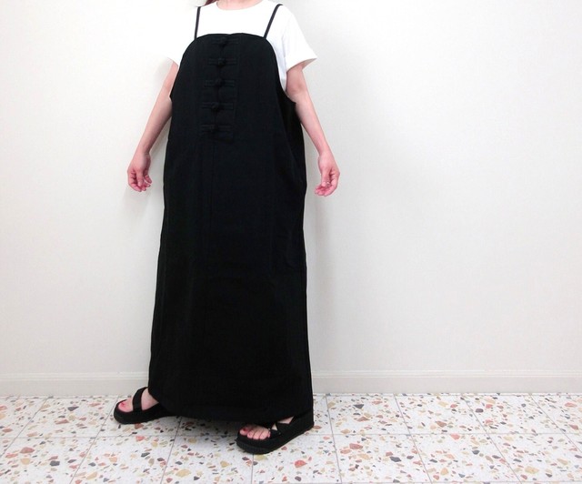 チャイナボタンオーバーサイズキャミワンピース Pop Up By Positiva