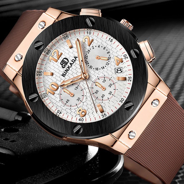 Binkada カジュアル メンズ ミリタリー クォーツ 時計 クロノグラフ Smart Gear