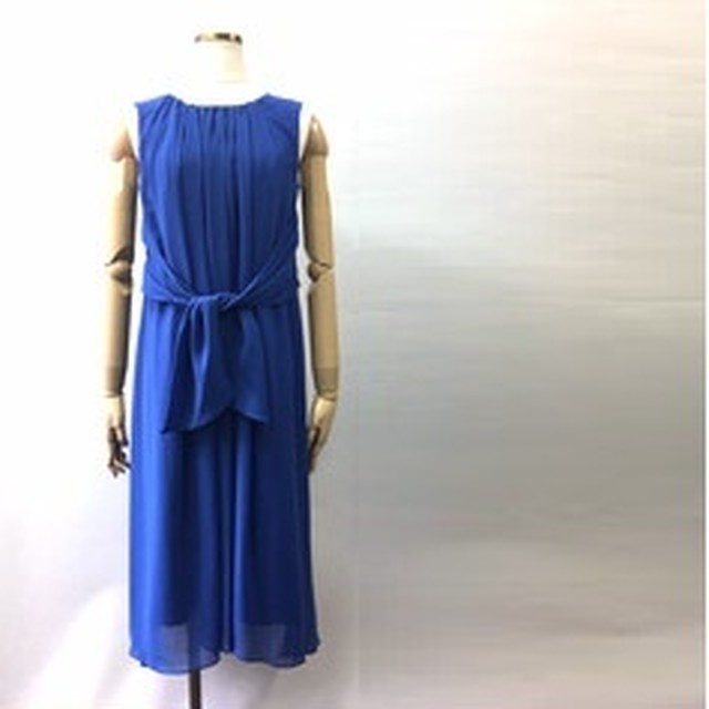 シフォンフロントリボンワンピース ロイヤルブルー Privateparty