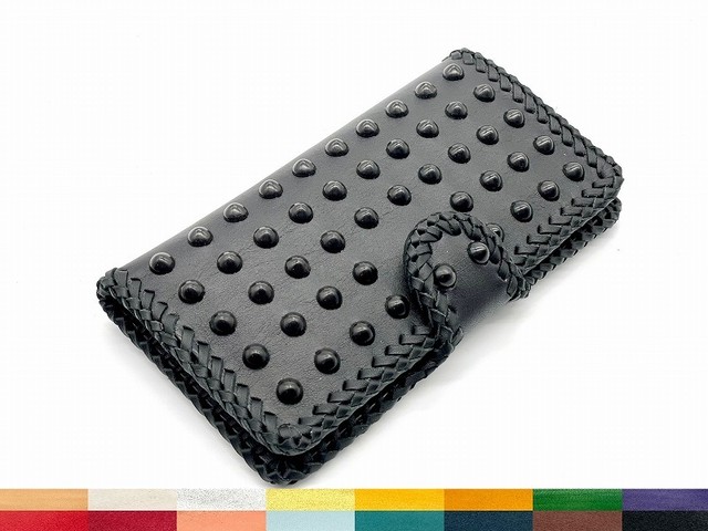 オーダーメイド スタッズ レース Iphone12 Pro Max 等 Iphoneシリーズ全機種 手帳型レザーケース Kallumia オーダーメイド スタッズ レース Iphone12 Pro Max 等 Iphoneシリーズ全機種 手帳型レザーケース Kallumia