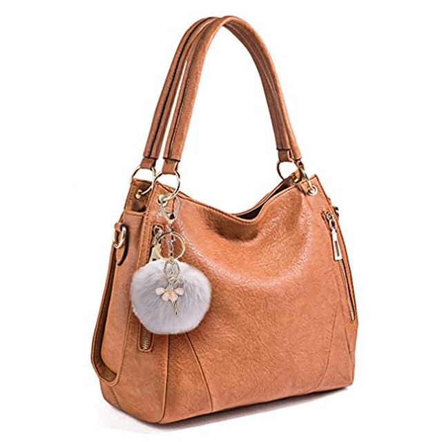 Jpcs L L Active トートバッグ レディース 人気 ショルダーバッグ 大容量 通勤バッグ カジュアル 女性 シンプル バッグ ファーチャーム付 Az Japan Classic Store