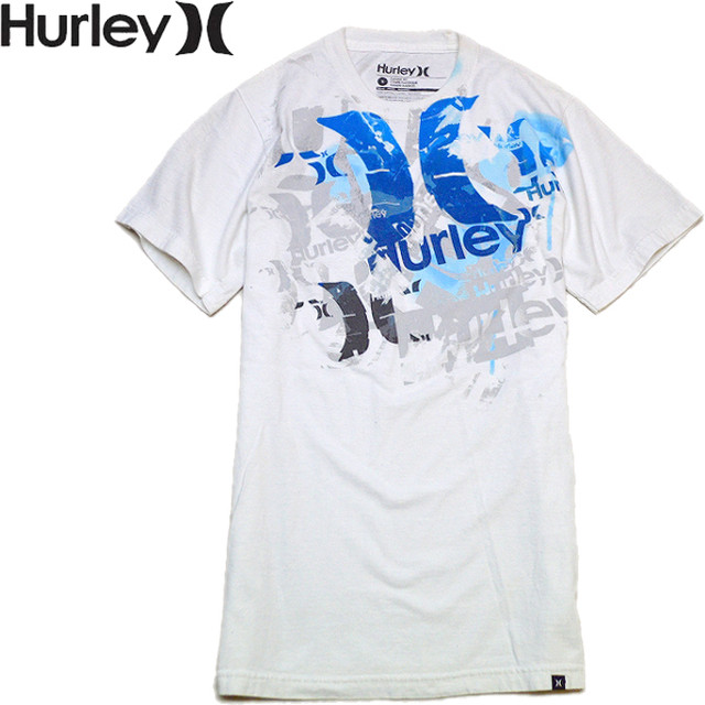 1点物 ハーレーhurley白プリントtシャツ古着メンズsmレディースokアメカジ90sストリート スポーツmixサーフ半袖レトロ中古ホワイト 古着屋カチカチ American Used Supply Co Tokyo Japan