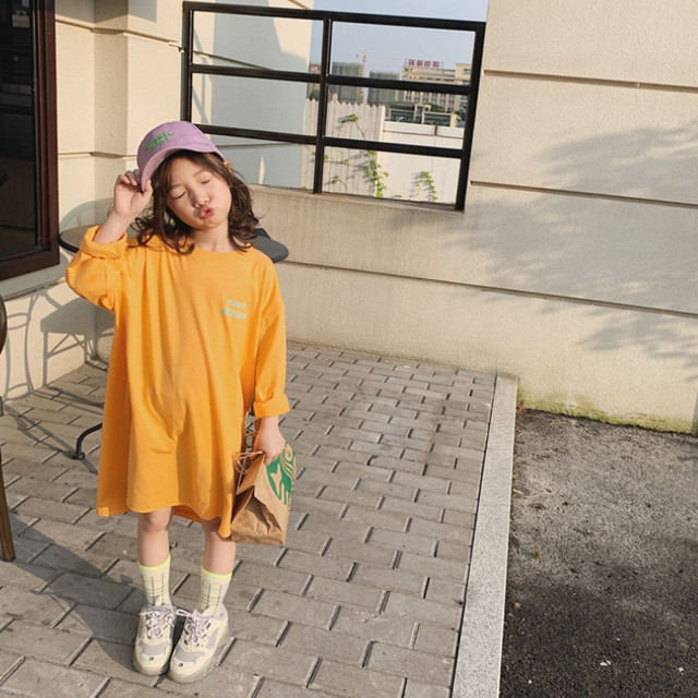 全2色 長袖ワンピース ロングtシャツ 女の子 ワンピース シンプル ナチュラル ロンt 韓国子供服 キッズ ティーン 秋冬 春 おしゃれ ゆるっと ワンピース 韓国 Ss185 Berceau Select Shop ベルソー セレクトショップ キッズ 親子ペアetc