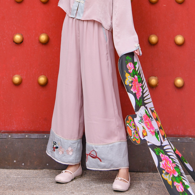 チャイナ服風 ズボン エスニックスタイル 中国ファッション セットアップ 長袖 長ズボン 可愛い 代 Ch06 Girls Ladies Fashion ユーユアユー