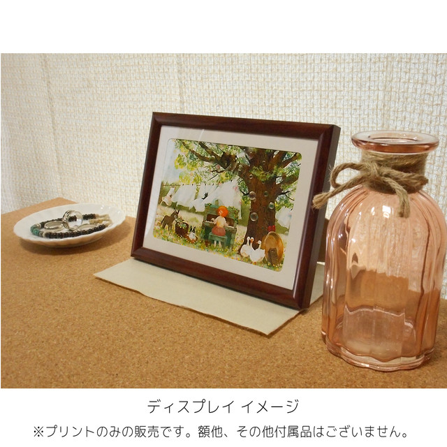 What A Lovely Day ふわふわシャボン玉と友達の動物達と過ごす日 ラブリーで素敵なイラストのポストカード 和紙絵工房 和紙絵作品のプリントweb通販