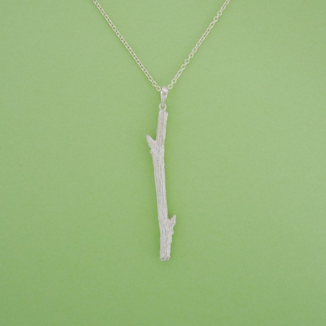 Sv925 桜の新芽 ネックレス 大 Chloroplast Jewelry クロロプラスト ジュエリー 彫金 工房