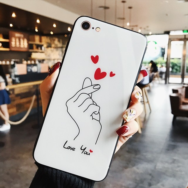 送料無料 ペアケース お揃い カップル リンクコーデ ペアルック Iphoneケース ハート ジェスチャー おしゃれ 面白い 可愛い 強化ガラス 6 6plus 6s 6splus 7 8 7plus 8plus X 個性的 おしゃれ 無地 プレゼント スマホケース レディース 取寄 発送目安14 21日営業日