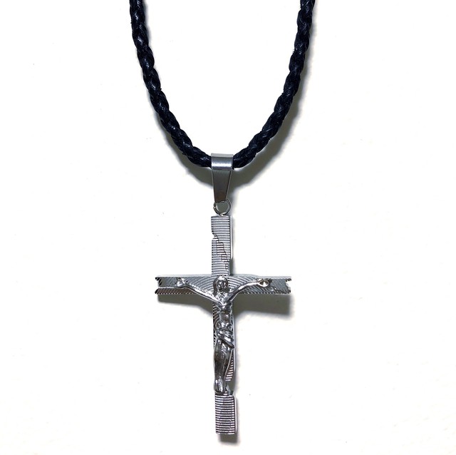 本革 ロザリオ十字架ネックレス メンズ Bonita ロザリオ アクセサリー リンクコーデ