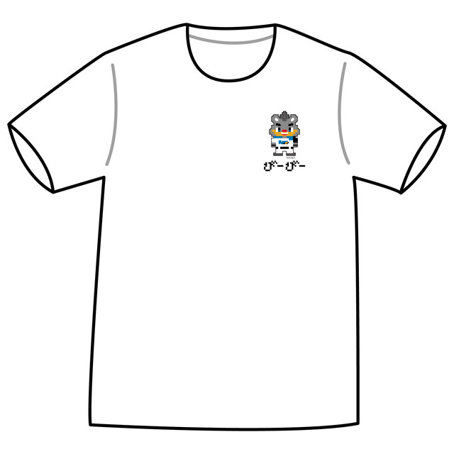 ドットファイターズ 「 びーびー 」 Tシャツ ホワイト