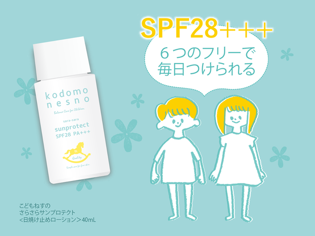 赤ちゃんから使える日焼け止めローション こどもねすの さらさらサンプロテクト 40ml お肌にやさしいスキンケア Hatakenoshure