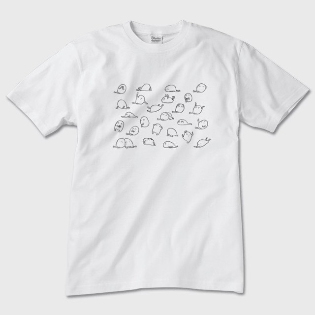 もいちゃん大集合てぃーしゃつ メンズtシャツ 白 Sサイズ トナー熱転写 もいちゃんしょっぷ