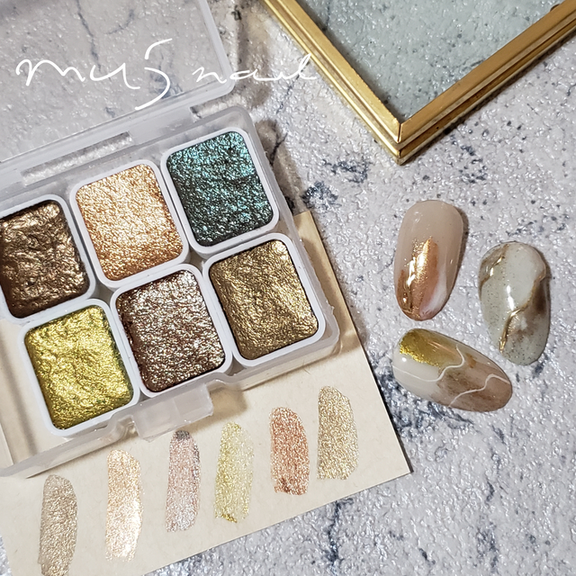 ニュアンスネイル水彩パレットネイル 水彩ネイル Misonza