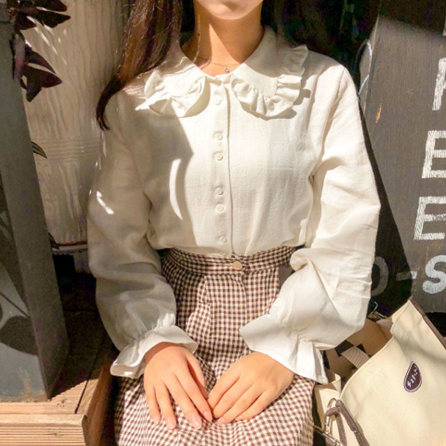 ベスト50 フリル ブラウス 通販 人気のファッショントレンド