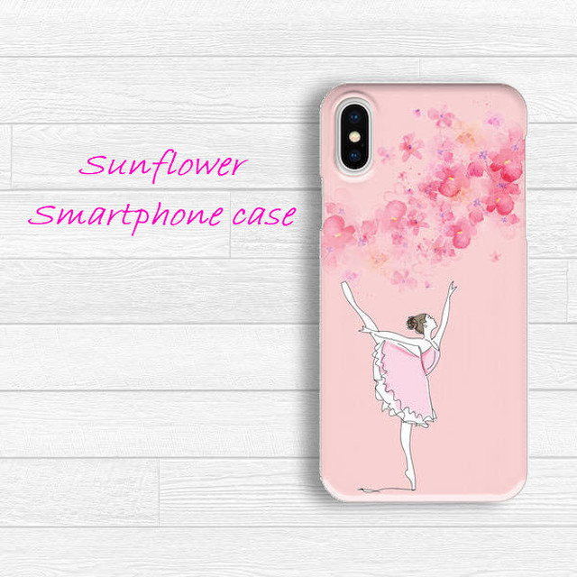 オリジナル スマホケース バレリーナ ピンク 女の子 携帯カバー スマホカバー 送料無料 Sunflower