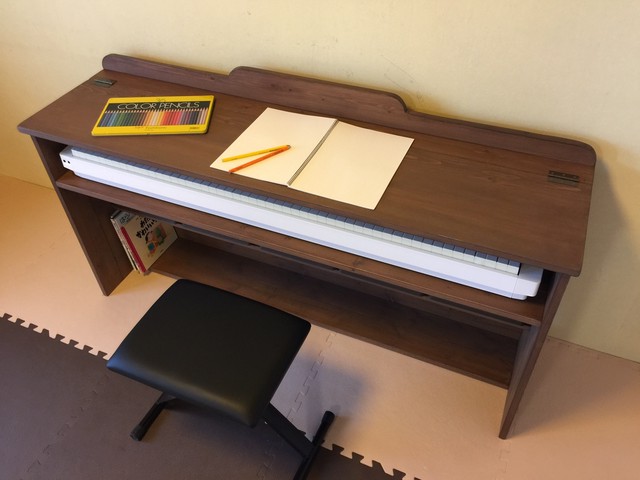 組立不要 完成品 サイズオーダー可能 電子ピアノキーボード台 勉強机 おもちゃ収納ラック カグール工房