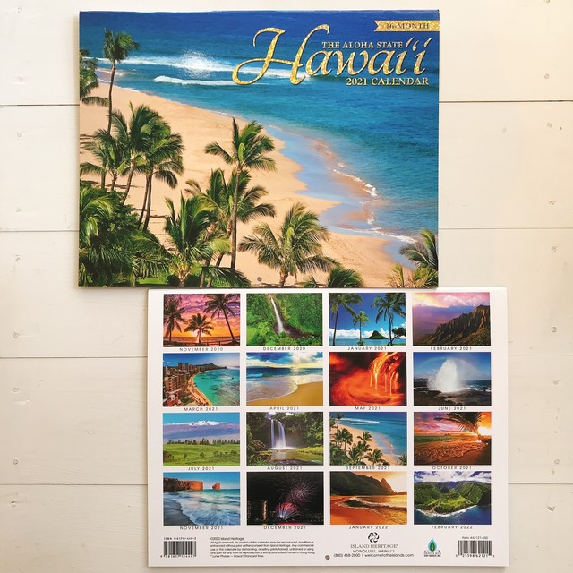 ハワイカレンダー 21年 Hawaii ハワイ ハワイ直輸入 Mahaloha808