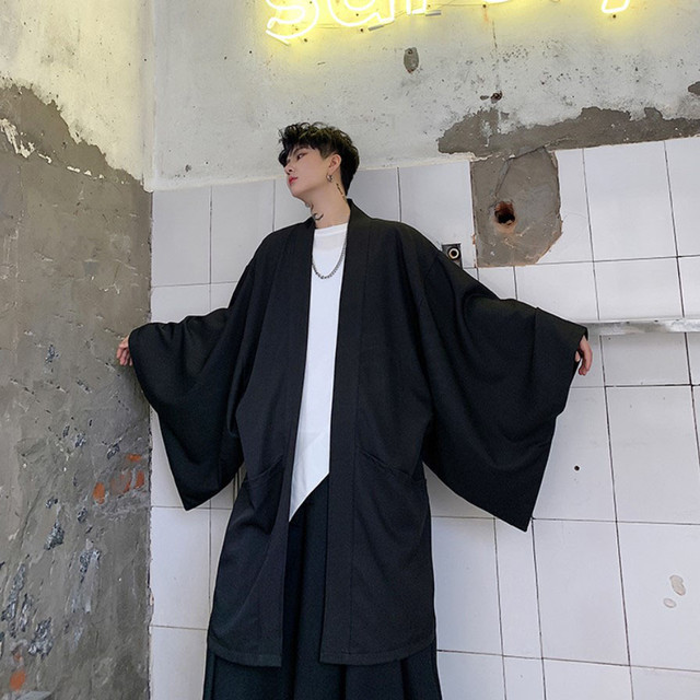 浴衣モチーフ 和風 カーディガン 甚平 和装 和服 袴 羽織 メンズ レディース 大きいサイズ ゆったり ビッグシルエット モード系 コーディガン 夏カーデ はかま 無地 シンプル おしゃれ 着物 黒 オーバーサイズ フレア お支払い後日以内に発送 Out011 Garcons