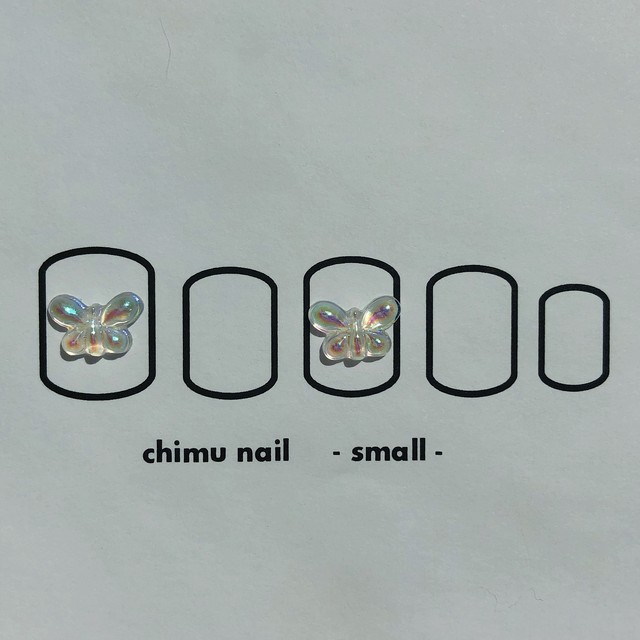 オーロラクリア蝶々 ネイル パーツ ２２ ネイルパーツ販売 Chimu Nails